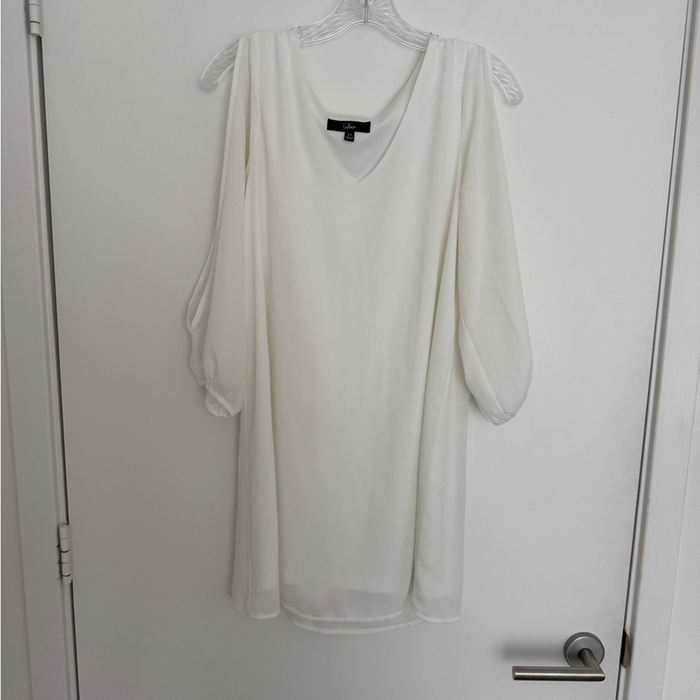 White V-Neck Dress
